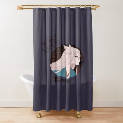 Retro Vintage Tomoe Kitsune Shower Curtain