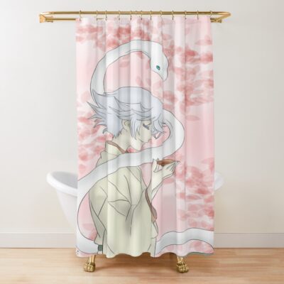 Kamisama Kiss Mizuki Drinking Sake Shower Curtain