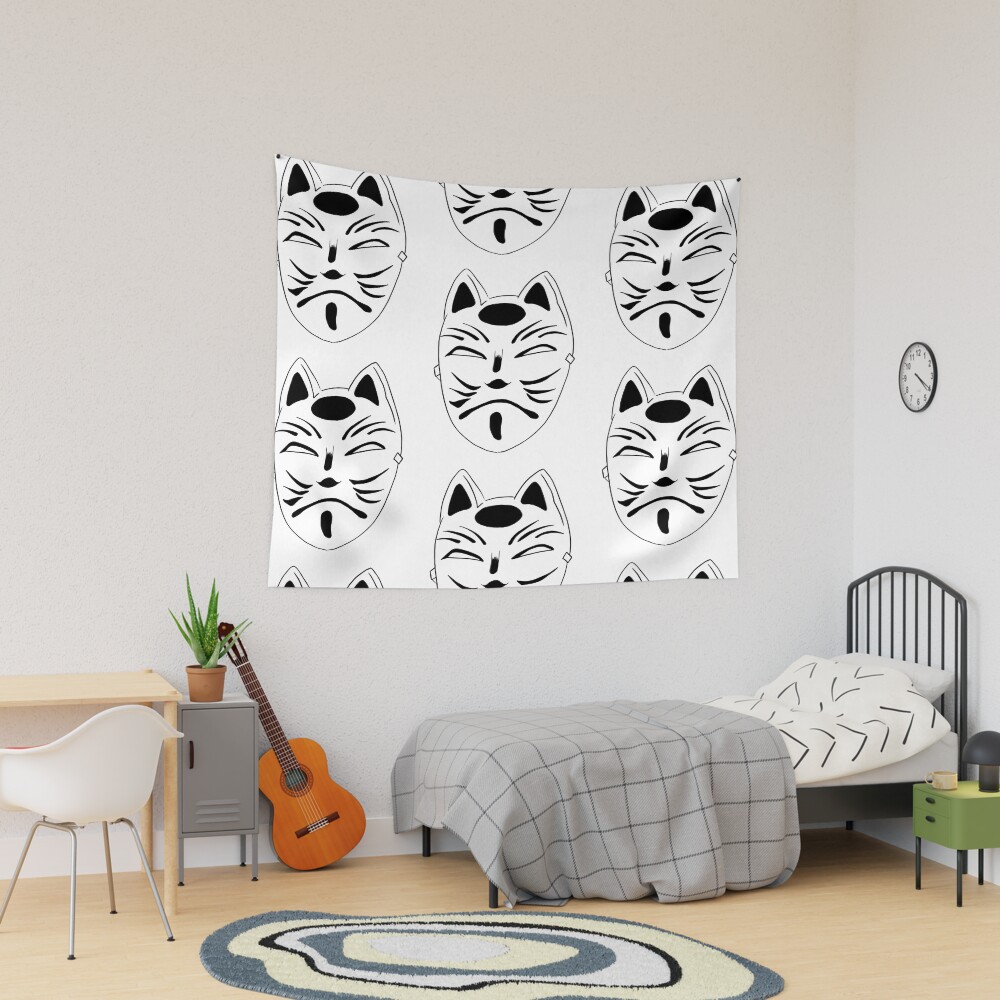 Kitsune Mask Tapestry