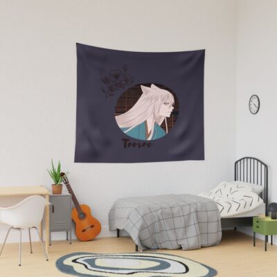Retro Vintage Tomoe Kitsune Tapestry