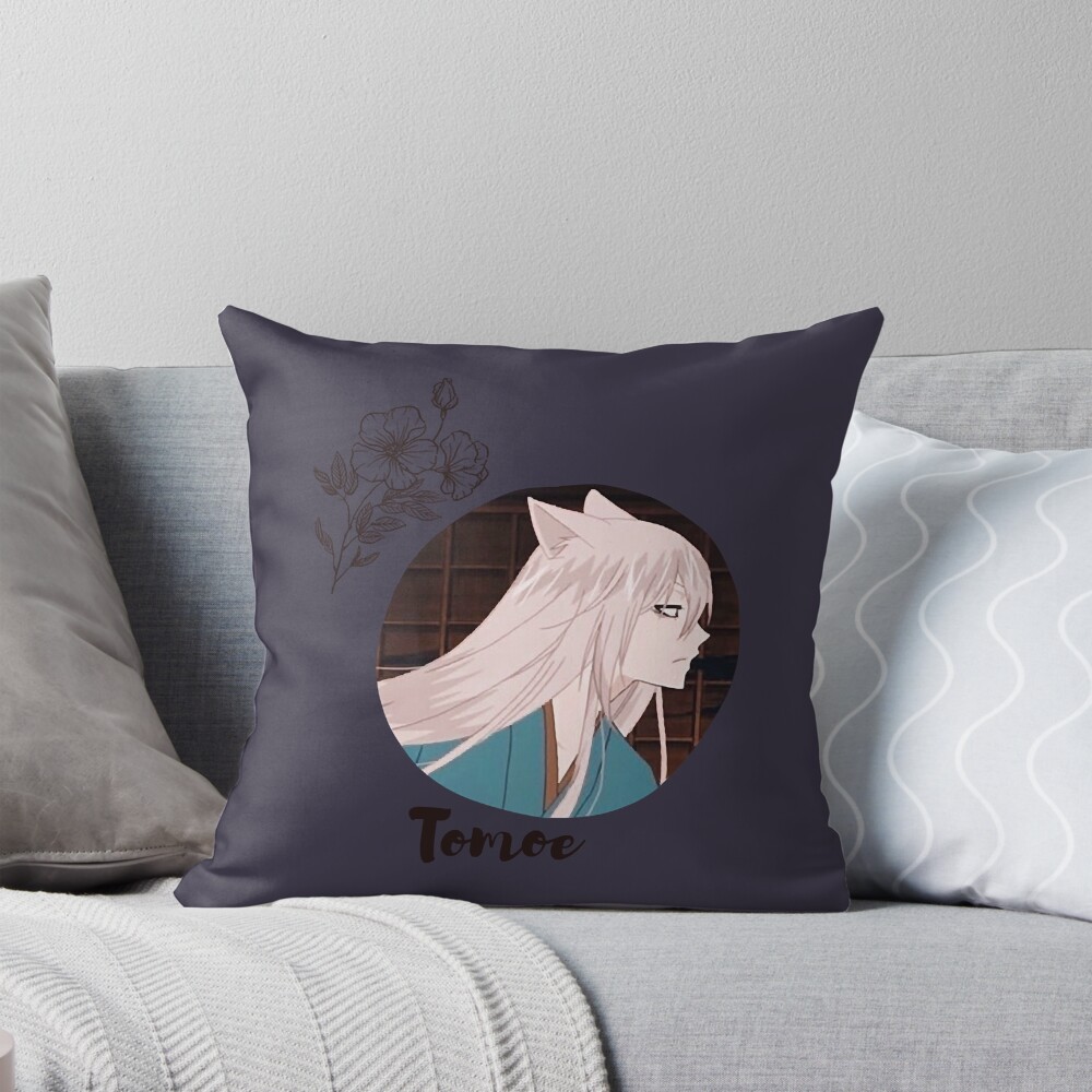 Retro Vintage Tomoe Kitsune Throw Pillow